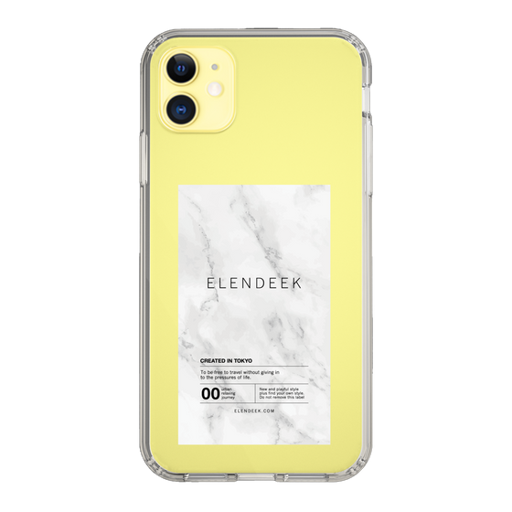 Slim Protection Case［ ELENDEEK - Logo Sticker - Marble ］