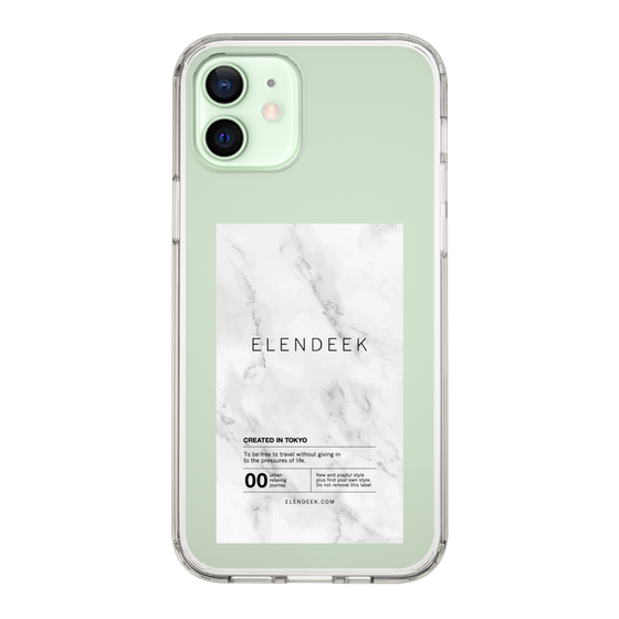 Slim Protection Case［ ELENDEEK - Logo Sticker - Marble ］