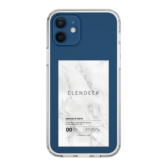 Slim Protection Case［ ELENDEEK - Logo Sticker - Marble ］