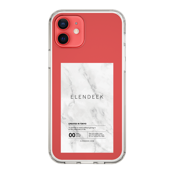 Slim Protection Case［ ELENDEEK - Logo Sticker - Marble ］