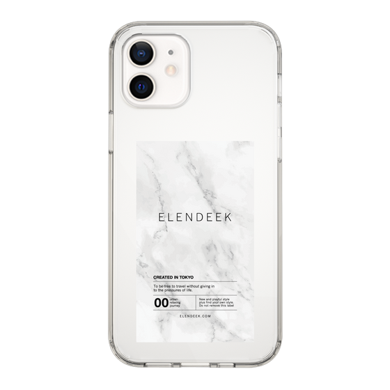 Slim Protection Case［ ELENDEEK - Logo Sticker - Marble ］