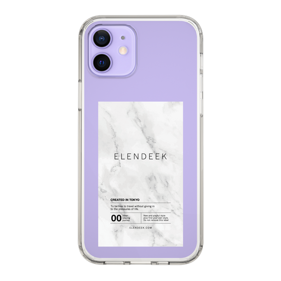Slim Protection Case［ ELENDEEK - Logo Sticker - Marble ］