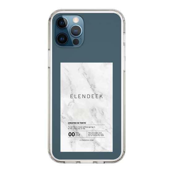 Slim Protection Case［ ELENDEEK - Logo Sticker - Marble ］