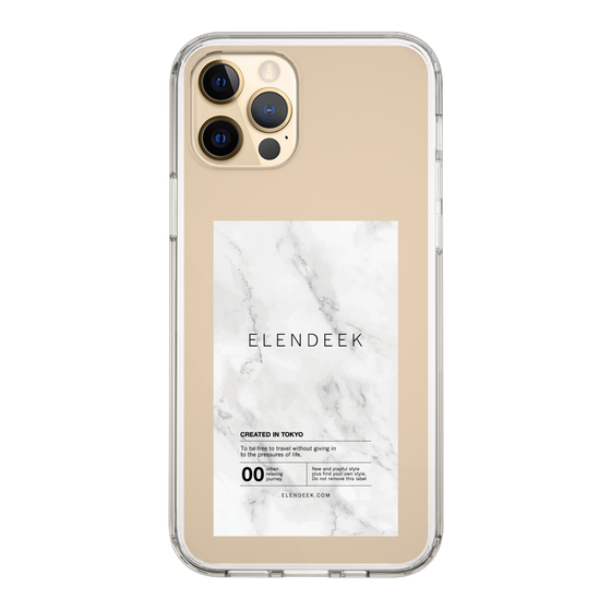 Slim Protection Case［ ELENDEEK - Logo Sticker - Marble ］