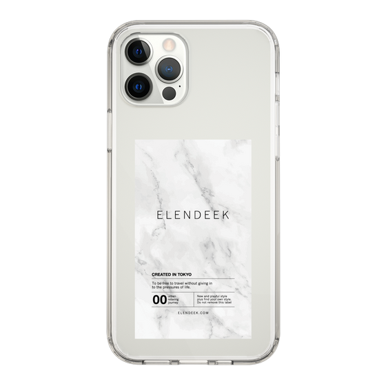 Slim Protection Case［ ELENDEEK - Logo Sticker - Marble ］