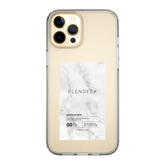 Slim Protection Case［ ELENDEEK - Logo Sticker - Marble ］