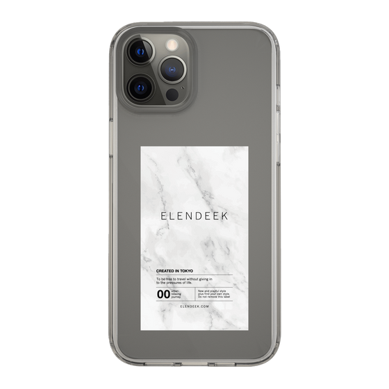 Slim Protection Case［ ELENDEEK - Logo Sticker - Marble ］
