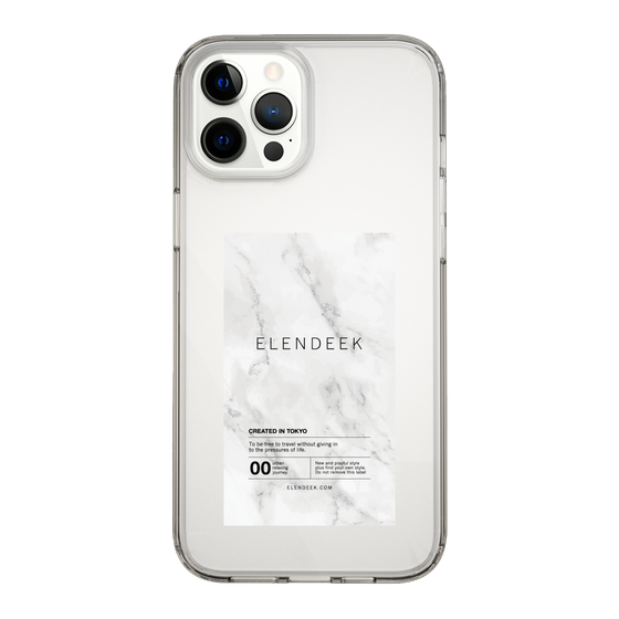 Slim Protection Case［ ELENDEEK - Logo Sticker - Marble ］