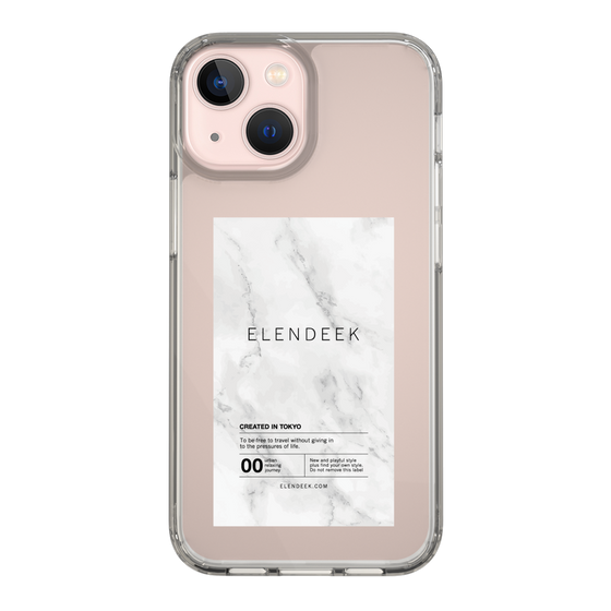 Slim Protection Case［ ELENDEEK - Logo Sticker - Marble ］