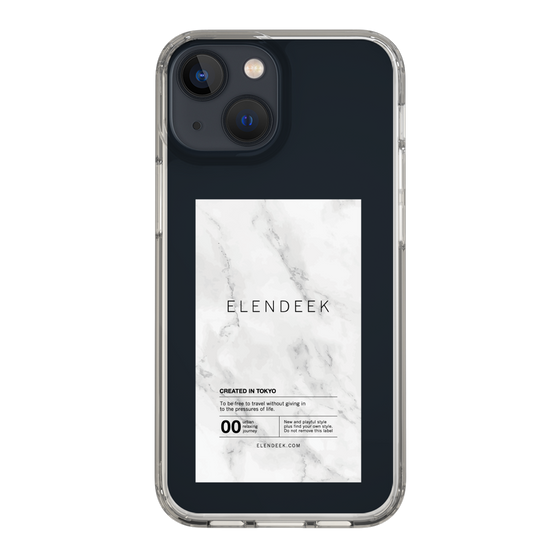 Slim Protection Case［ ELENDEEK - Logo Sticker - Marble ］
