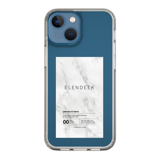 Slim Protection Case［ ELENDEEK - Logo Sticker - Marble ］