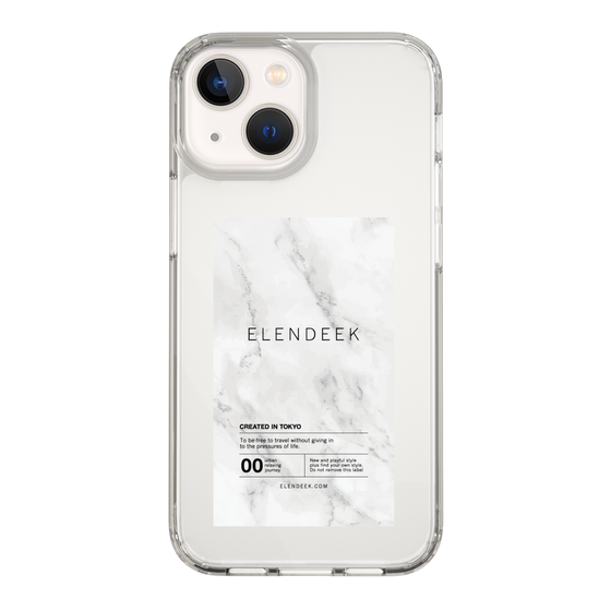 Slim Protection Case［ ELENDEEK - Logo Sticker - Marble ］