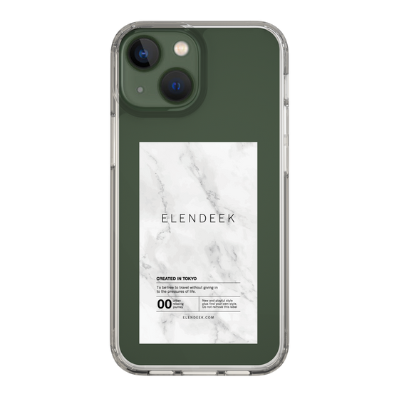 Slim Protection Case［ ELENDEEK - Logo Sticker - Marble ］