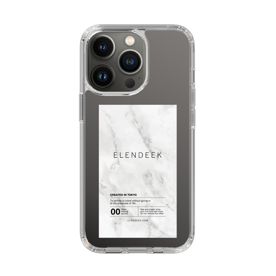 Slim Protection Case［ ELENDEEK - Logo Sticker - Marble ］