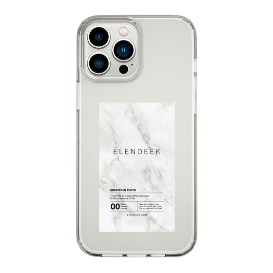 Slim Protection Case［ ELENDEEK - Logo Sticker - Marble ］