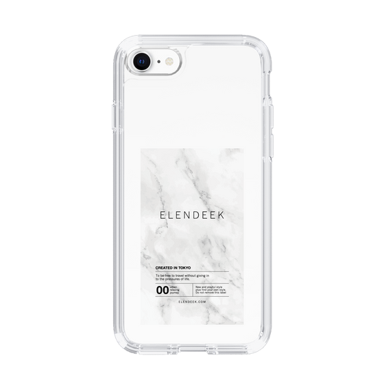 Slim Protection Case［ ELENDEEK - Logo Sticker - Marble ］