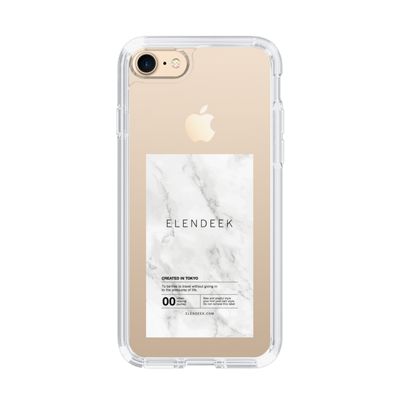 Slim Protection Case［ ELENDEEK - Logo Sticker - Marble ］