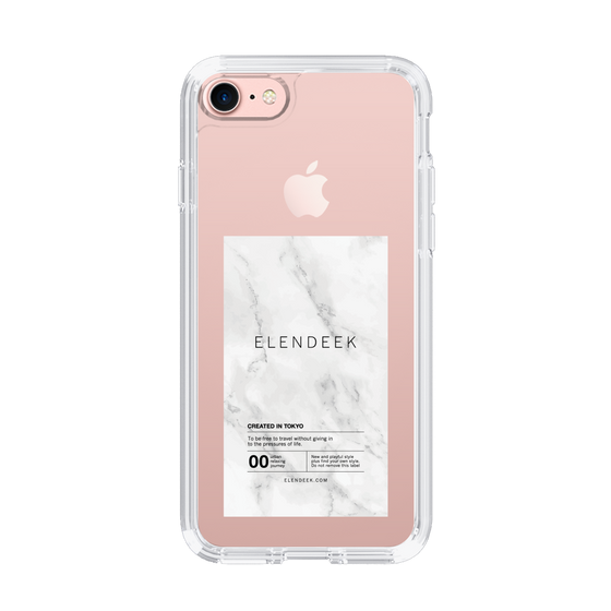 Slim Protection Case［ ELENDEEK - Logo Sticker - Marble ］