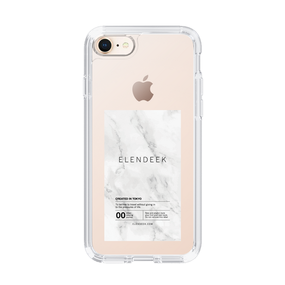 Slim Protection Case［ ELENDEEK - Logo Sticker - Marble ］