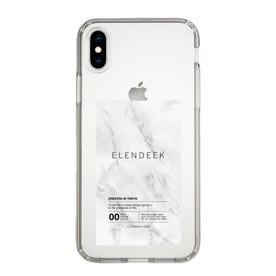 Slim Protection Case［ ELENDEEK - Logo Sticker - Marble ］