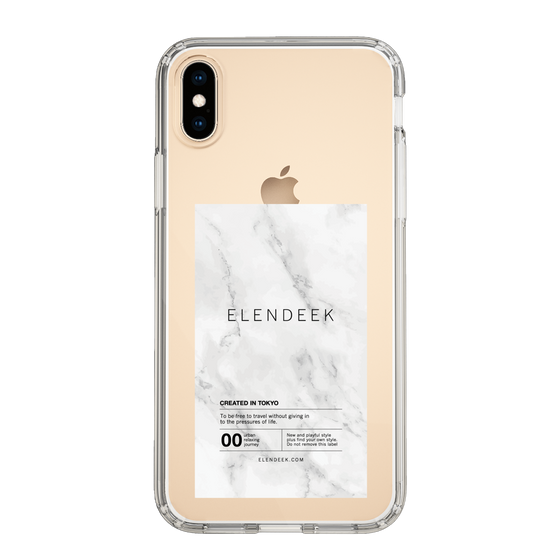 Slim Protection Case［ ELENDEEK - Logo Sticker - Marble ］