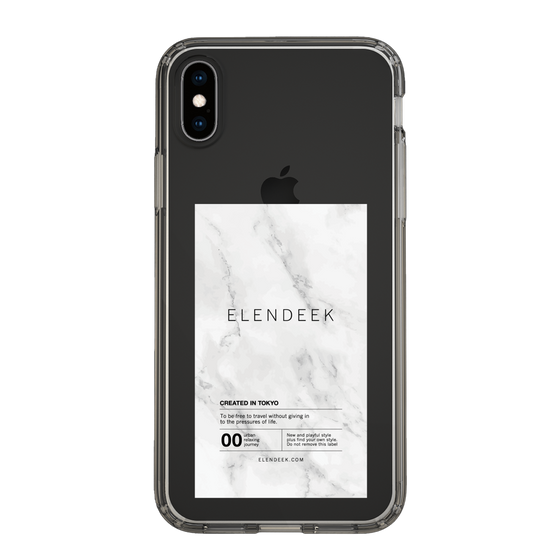 Slim Protection Case［ ELENDEEK - Logo Sticker - Marble ］