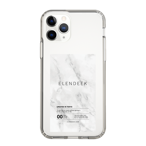 Slim Protection Case［ ELENDEEK - Logo Sticker - Marble ］