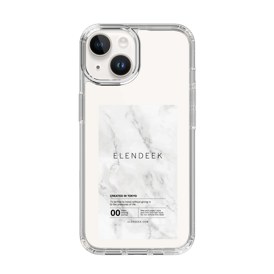 Slim Protection Case［ ELENDEEK - Logo Sticker - Marble ］