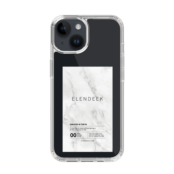 Slim Protection Case［ ELENDEEK - Logo Sticker - Marble ］