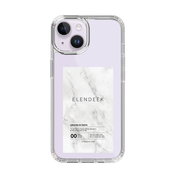 Slim Protection Case［ ELENDEEK - Logo Sticker - Marble ］