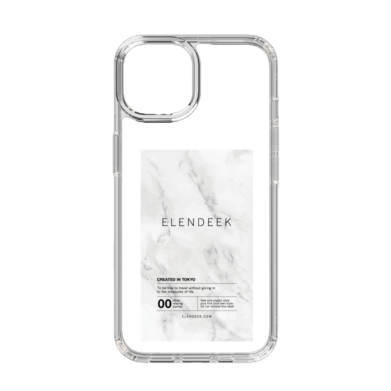 Slim Protection Case［ ELENDEEK - Logo Sticker - Marble ］