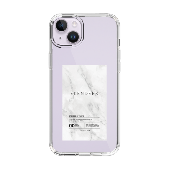 Slim Protection Case［ ELENDEEK - Logo Sticker - Marble ］