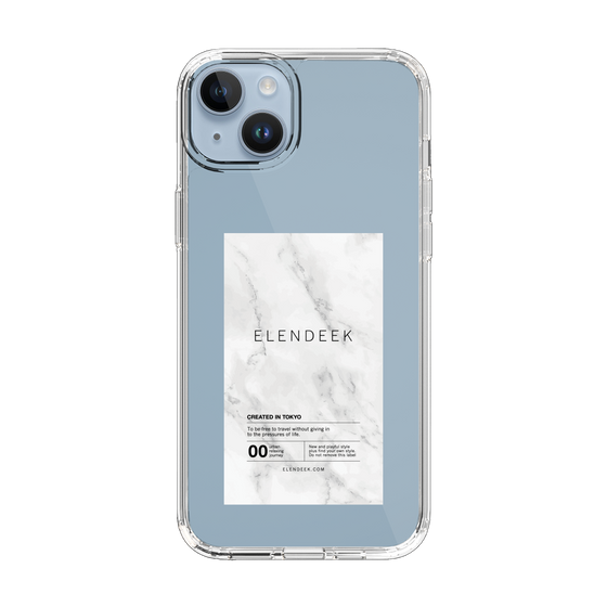Slim Protection Case［ ELENDEEK - Logo Sticker - Marble ］