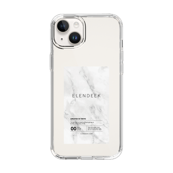 Slim Protection Case［ ELENDEEK - Logo Sticker - Marble ］