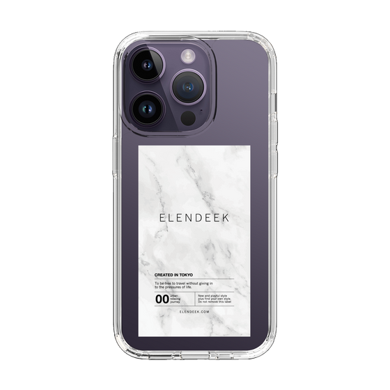 Slim Protection Case［ ELENDEEK - Logo Sticker - Marble ］