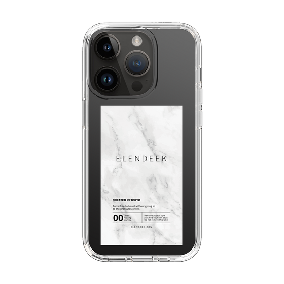 Slim Protection Case［ ELENDEEK - Logo Sticker - Marble ］