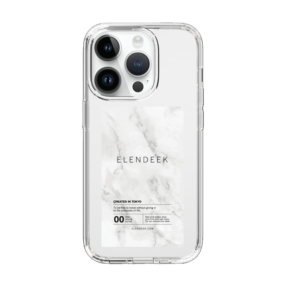 Slim Protection Case［ ELENDEEK - Logo Sticker - Marble ］