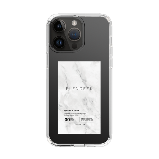 Slim Protection Case［ ELENDEEK - Logo Sticker - Marble ］