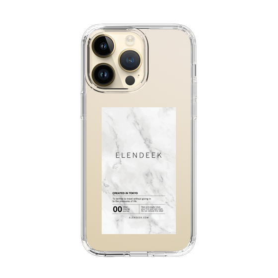 Slim Protection Case［ ELENDEEK - Logo Sticker - Marble ］