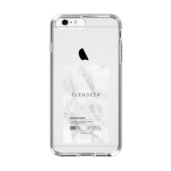 Slim Protection Case［ ELENDEEK - Logo Sticker - Marble ］