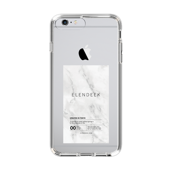 Slim Protection Case［ ELENDEEK - Logo Sticker - Marble ］