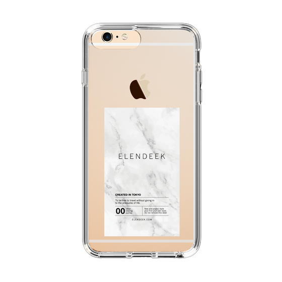 Slim Protection Case［ ELENDEEK - Logo Sticker - Marble ］