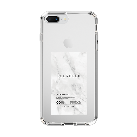 Slim Protection Case［ ELENDEEK - Logo Sticker - Marble ］