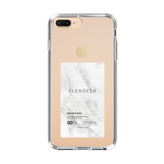 Slim Protection Case［ ELENDEEK - Logo Sticker - Marble ］