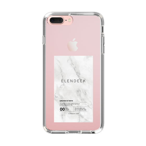 Slim Protection Case［ ELENDEEK - Logo Sticker - Marble ］