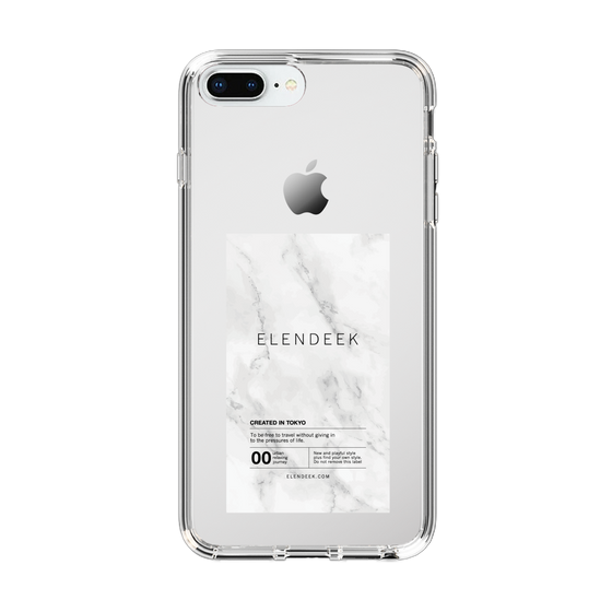 Slim Protection Case［ ELENDEEK - Logo Sticker - Marble ］