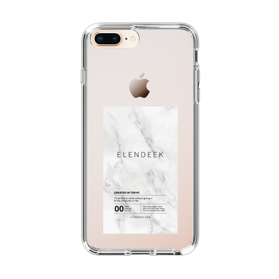 Slim Protection Case［ ELENDEEK - Logo Sticker - Marble ］