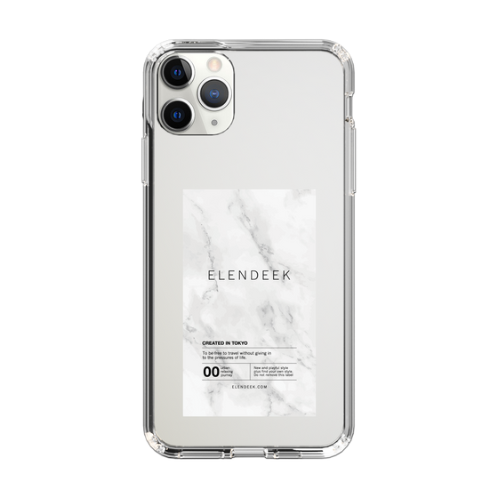Slim Protection Case［ ELENDEEK - Logo Sticker - Marble ］