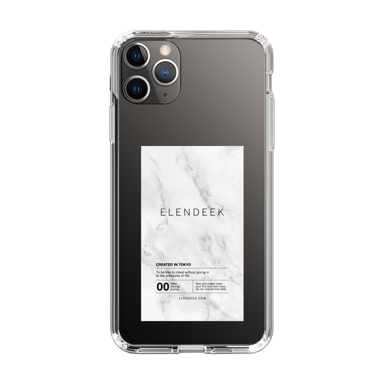 Slim Protection Case［ ELENDEEK - Logo Sticker - Marble ］