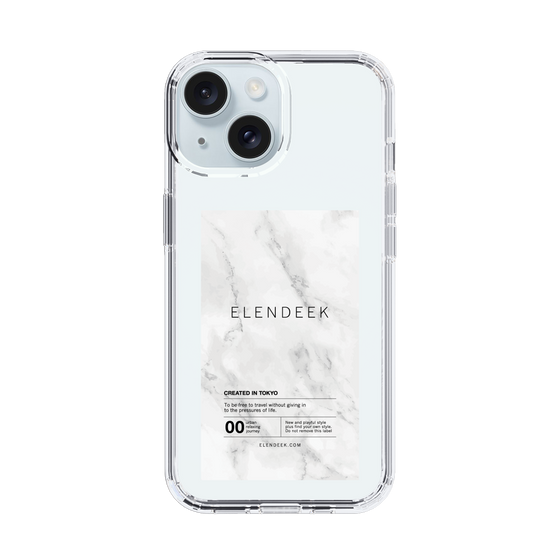Slim Protection Case［ ELENDEEK - Logo Sticker - Marble ］
